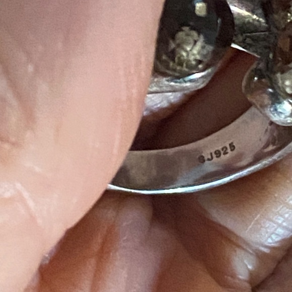 925 Sterling Silver & Faceted Smokey quartz Ring - Picture 9 of 16